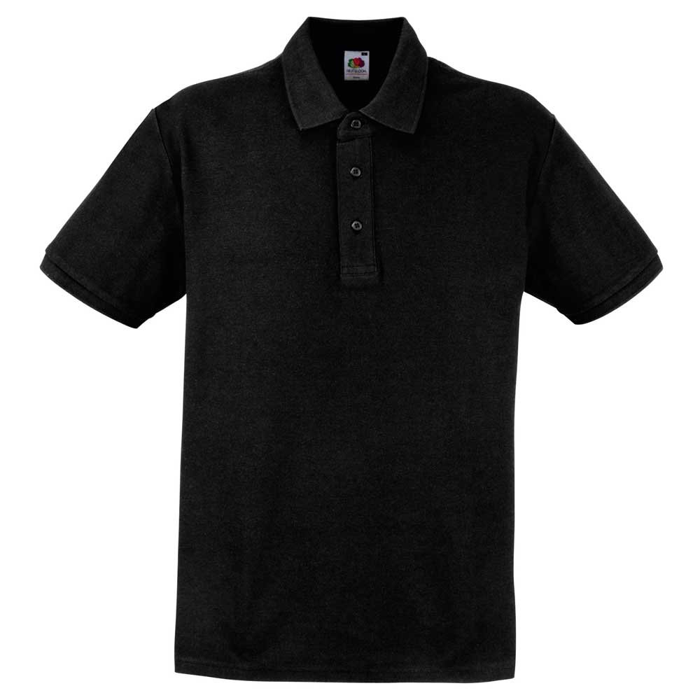 Fruit of the Loom Men's Premium, Heavy Polo Shirt, Black, XXX-Large