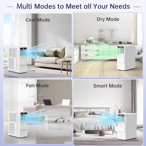 Image of 12000BTU Portable Air Conditioners with Remote, Floor Standing Cooling Portable AC Unit with Fan & Dehumidifier,Sleep and Timer Mode,For Room up to 500 sq.ft, Windows Sealing Kit Included