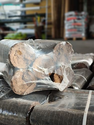 Briquetas de Madera Ecológicas de Encina 5 Troncos (6.5kg Aprox.). Briquetas para chimenas o Estufas. 100% Naturales. Combustible Natural