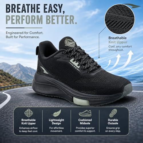 Image of ASIAN Titan-16 Men's Running Shoes | Lightweight Knit Mesh Upper | Breathable Airflow Design | EVA Grip Sole Comfortable Daily Use