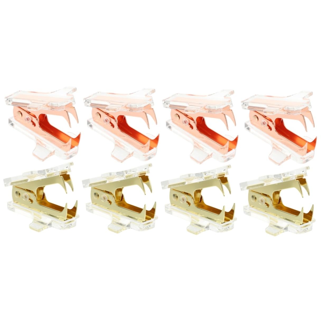 HOMSFOU 4 Set Aircraft Styling Unghia Forniture Per Ufficio Estrattore Di Punti Portatile Strumenti Per La Rimozione Dei Punti Metallici Levapunti Heavy Duty Metallo 2 Pezzi * 4