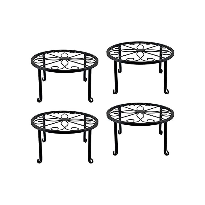 Buy Fhdpeebu 4 Pieces of Plant Stand Indoor and Outdoor Metal Rust