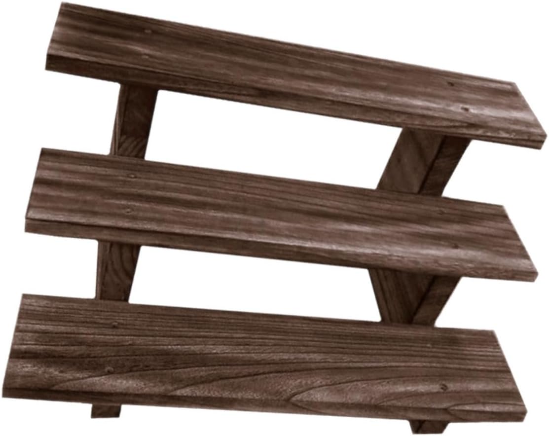 Gatuida Tiered Wooden Display Stand for Dolls and Items Vintage Storage Rack for Home Decor and Organization for Indoor Plant and Figure Collection