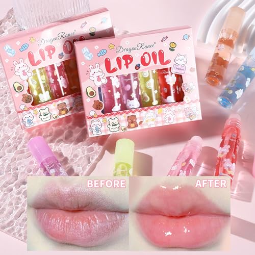 Clear Lip Gloss Sets For Teenage Girls, 6 Pcs Fruit-Flavored Moisturizing Lip Oil Lovely Gift, No-Sticky Long Lasting Liquid Lipstick, Transparent Lip Glow Balm Lip Care For Dry Chapped Lips - Image 6