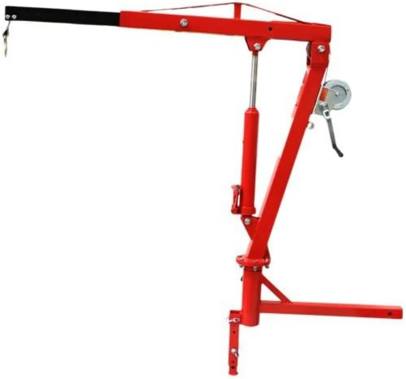 SDdPulse Herramienta de elevación grúas de elevación de 500 libras para camioneta pickup hidráulica PWC Dock Jib Engine Hoist Grúa Montaje de enganche de 5.1 cm Montaje de enganche Rojo Polipastos