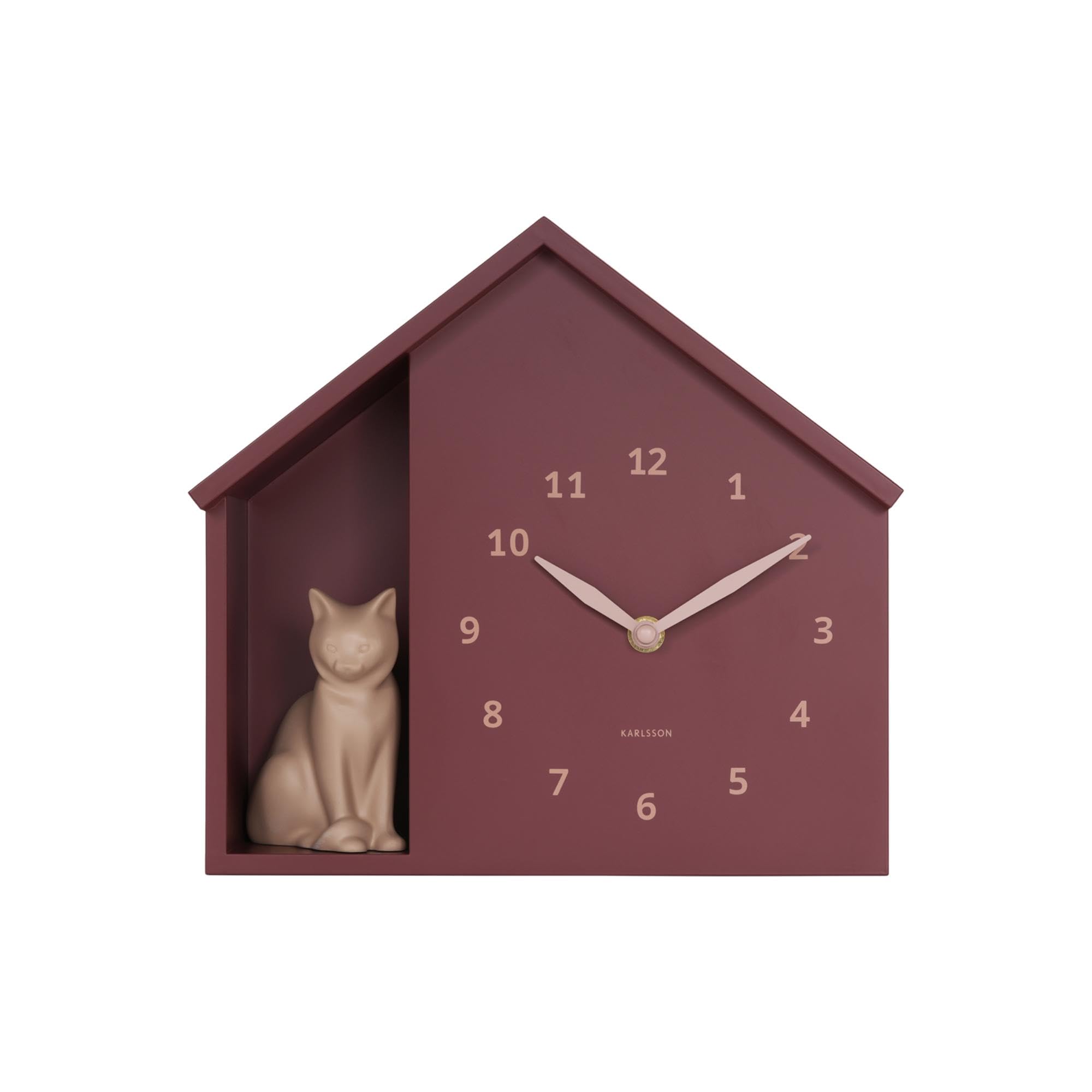 Karlsson Rouge Wall Clock Sitting Cat