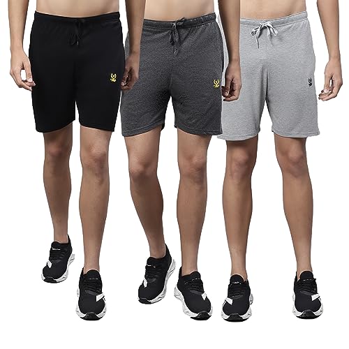 Image of Mack Jonney Regular fit Cotton Shorts for Men (Pack of 3)-D11 D.Gry L.GRN OLV 03-P