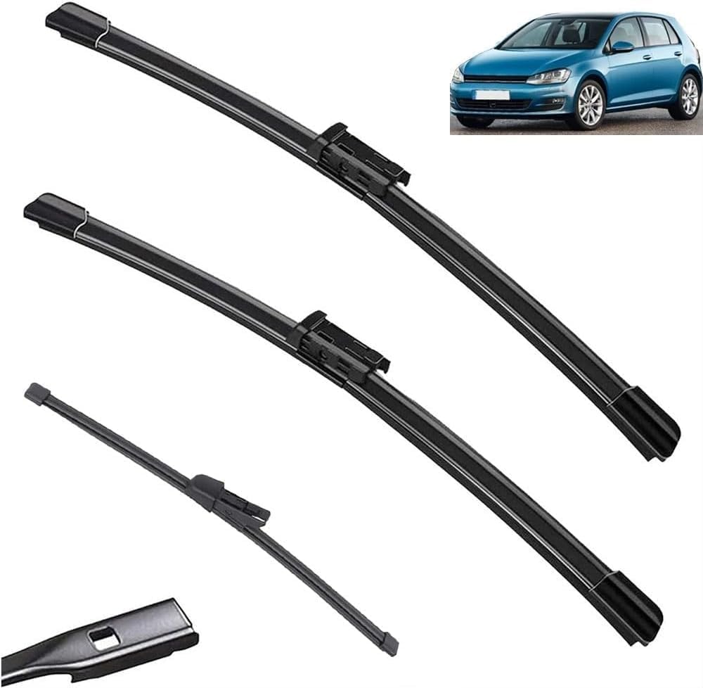 RESKIU Car Front Windshield Wiper Blade Set Replacement for VW Golf 7 5G1 VII MK7 Variant 2012-2020, All Season Windscreen Wipers Quiet Easy Installation