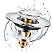 Rhorawill Tappo Lavandino Bagno Scarico Lavabo Bagno Universale Pop Up, Filtro di Scarico Rimbalzo del Lavabo per Lavandino Bidet Vasca(34 mm-38 mm)