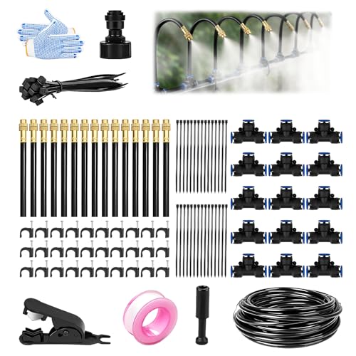 Garden Irrigation Watering Systems Kit, 50FT Greenhouse Automatic...