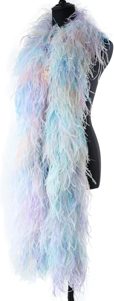 Natural Ostrich Feathers Boa Fluffy Soft Ostrich Plume Shawl/Scarf Ribbon for Wedding Party Dresses Decoration Plumes Crafts