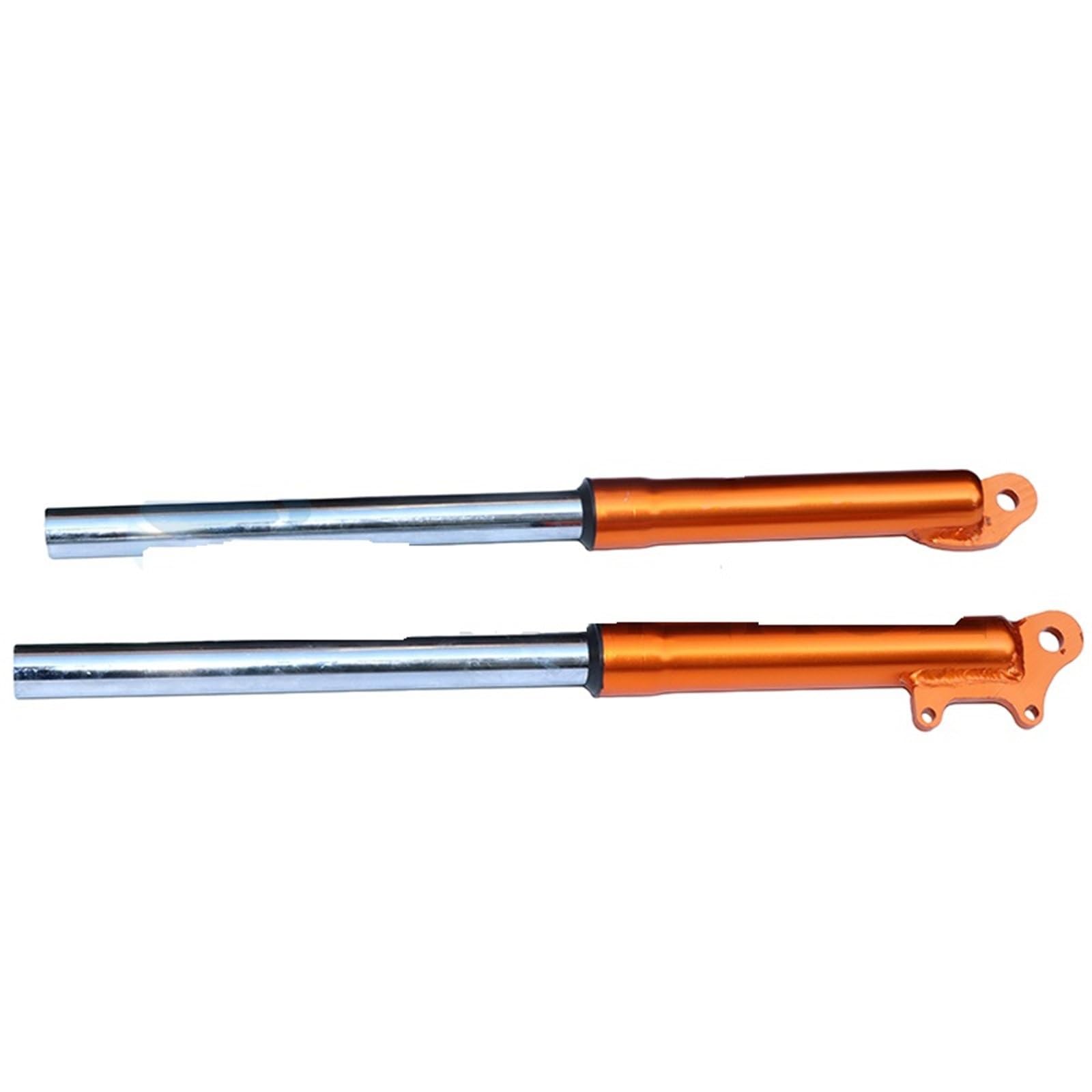 Ressorts Amortisseurs Fourche Avant de Moto 510 mm, Amortisseur 25 mm, pour Mini-Moto 2 Temps 47 CC et 49 CC, pièces de Rechange pour Motos de Fosse Amortisseur Kits de Suspension(Orange)