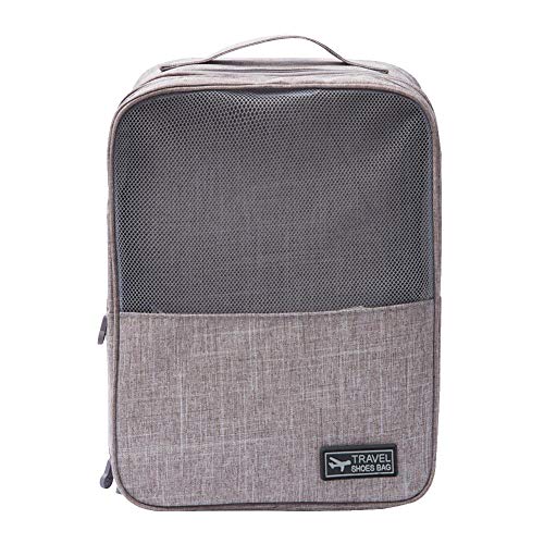 ERGOU Shoe Organizer Storage Bag Oxford Cloth Waterproof Double Layer 3 Travel Shoe Bag Shoe Storage Organizer Shoe Pouch with Zipper and Handle, for Men and Women