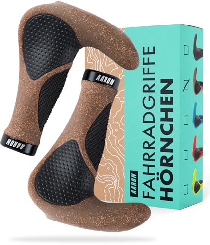 AARON Horn Fahrradgriffe mit Gel Dämpfung, Ergonomische Lenkergriffe aus...