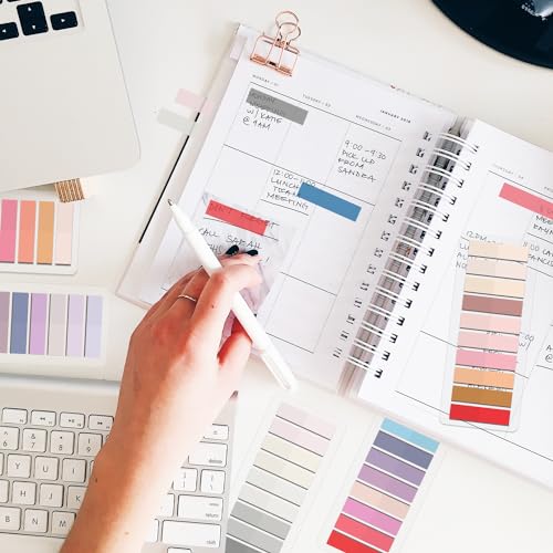 AMZSKU Lot de 4000 bandes adhésives - Marqueurs inscriptibles - Transparent - Pour marquage de page - Multicolore - Pour le bureau et l'école – vue 5
