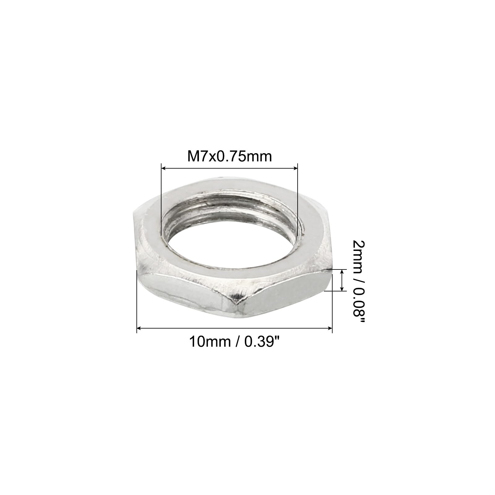 PATIKIL M7x0.75 Steel Hex Nuts - Image 2