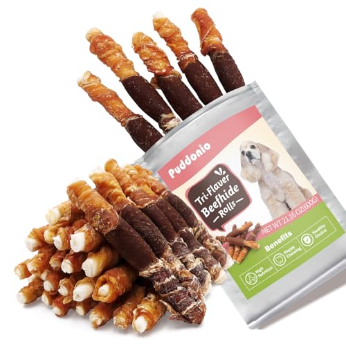 Dog Treats, Triple Flavor Rawhide Sticks, Chicken Duck and Chicken Liver Wrapped Rawhide Dog Chews, Suitable for Medium and Small Dogs, 21.16 oz Dog Treats, Triple Flavor Rawhide Sticks, Chicken Duck and Chicken Liver Wrapped Rawhide Dog Chews, Suitable for Medium and Small Dogs, 21.16 oz