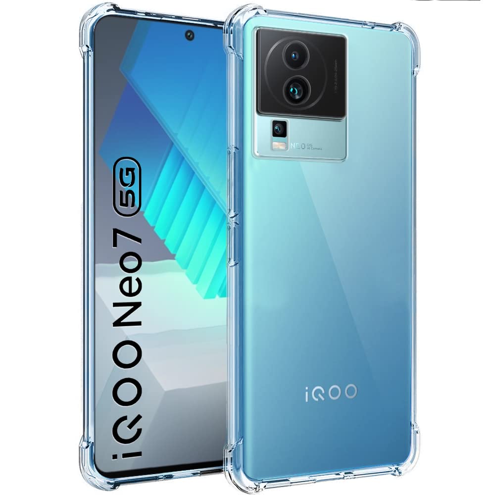 TheGiftKart Transparent Crystal Clear Back Cover Case for iQOO Neo 7 / Neo 7 Pro 5G | Shockproof Soft TPU Case | Cushioned Edges for Ultimate Protection Back Cover Case for iQOO Neo 7 (Transparent) (B0BVV9BVSH) Amazon Price History, Amazon Price Tracker
