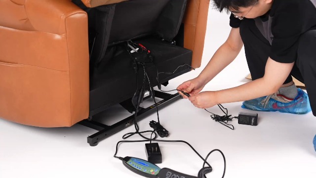 Sillón eléctrico reclinable café con masaje y calor miniatura 7
