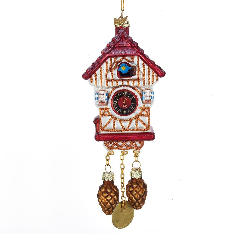 YAMNB1374 Kurt Adler Noble Gems Cuckoo Clock Glass Ornament