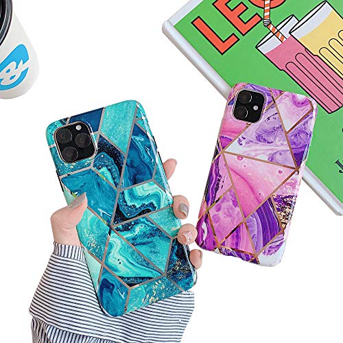 Image of MVYNO Trendy Back Cover for iPhone 11 Pro Max | Funky Protective Exclusive Case (Flexible | Silicone | iPhone 11 Pro Max Rebel Blue)