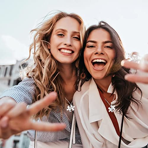 Mjartoria Best Friend Necklaces, Friendship Necklace Puzzle Piece Necklaces Set Gifts For Women Teens Bff Necklace For 2 (We Are Best Friend Because Everyone Else ...) #TOP1