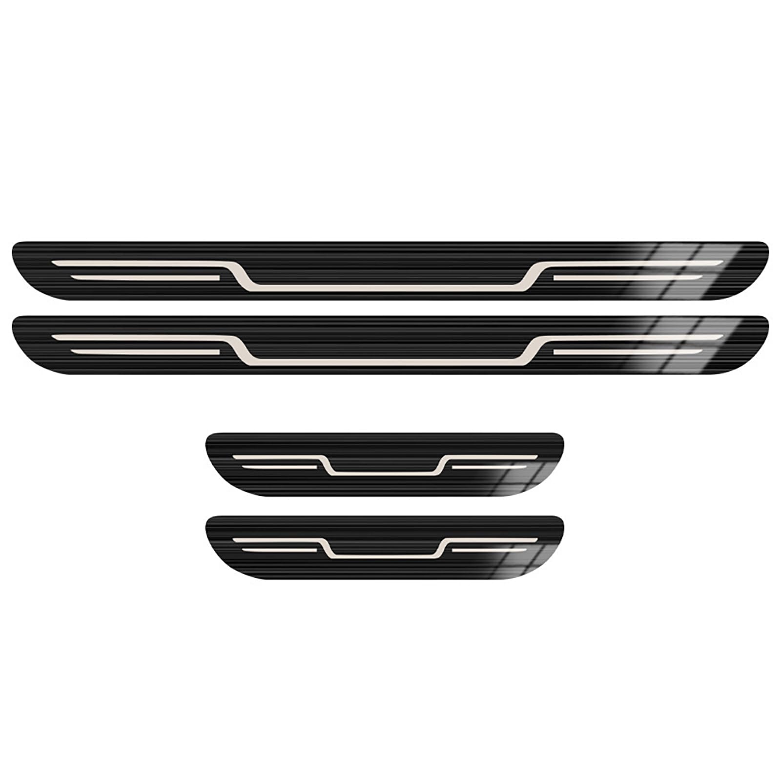 4Pcs Stainless Steel Door Sill Protector Strips for Acura MDX 2001-2021 2022 2023 2024 2025 YD1 YD2, Scuff Plate Guard with Outline Design, Anti-Scratch Nonslip Entry Step Cover, Easy Install