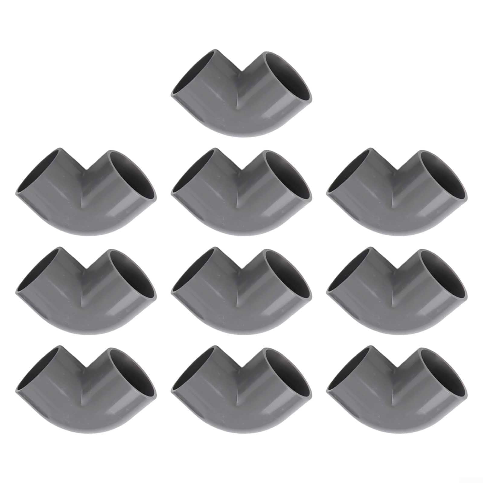 Megatwix PVC 90 Degree Elbow Fittings for Water Pipes, 50 mm Diameter, Suitable for Use with PVCU Sleeve Joint in Plumbing and Irrigation Applications