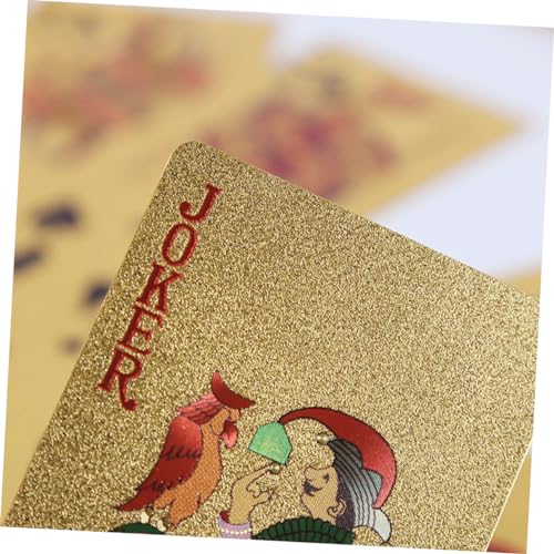 Toyvian 3sätze wasserdichte Gold Foil Pokerkarten Schimmernde Spielkarten Für Unterhaltung Spielzeug Für Home Bar Und Büro – Bild 7