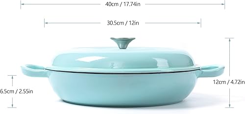 Miniatura 2 de HAWOK Estofador de hierro fundido esmaltado Casserrole Verde