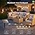 KYY 54FT Solar String Lights Outdoor Waterproof with USB Charging & Remote, Dimmable & Timable, Solar Powered Patio Lights with LED Shatterproof Bulbs for Deck Backyard Porch Garden Camping