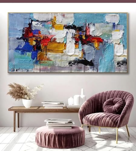 Peinture Géométrique Impressionnisme Toile Grand Format Mur Vide