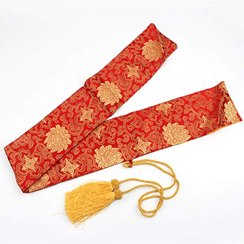 太極拳キャリーケース、シルク53インチ日本刀サムライソード収納バッグ太極拳剣キャリーケース、ゴールデンタッセル付き、U(U)