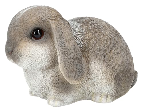 Figuren Shop GmbH Gartenfigur Hase grau – Wetterfeste & handbemalte...