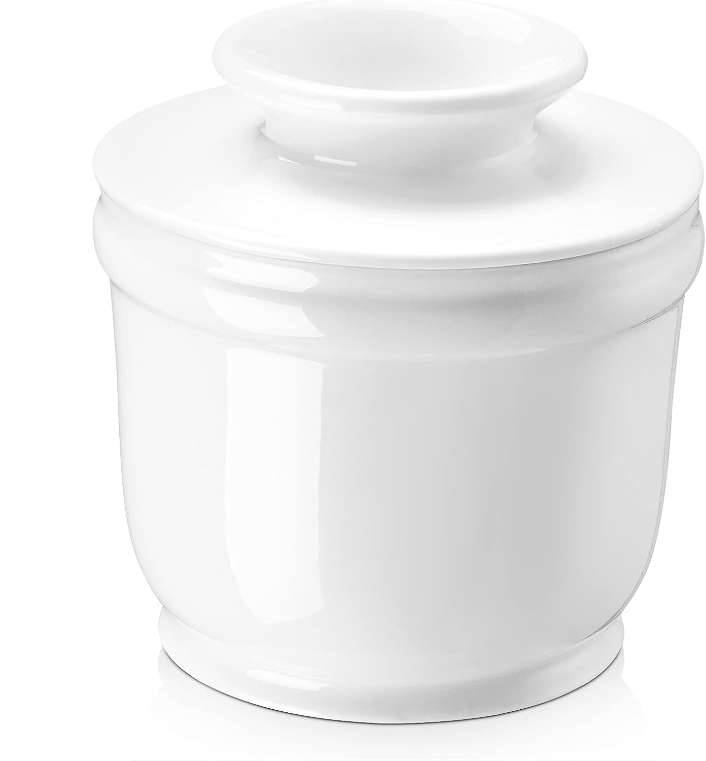 DOWAN Butter Crock, Butter Keeper with Water Line, French Butter Dish for Soft