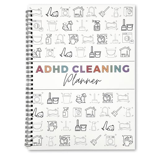 PICKONA ADHD Cleaning Planner Bundle Cleaning Schedule ADHD Planner for Adults Daily Weekly Monthly Household Cleaning Organizer with Task Checklists and Schedules