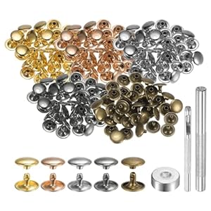 Quarkzman 100 Sets Leder Hohlnieten 12mm