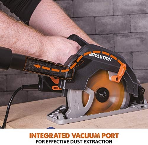 Evolution Power Tools R185CCS Multi-Material Circular Saw, 1600 W, 230 V-Domestic , Grey