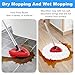 Hezane 4PCS Mop Heads Replacements for OCedar, 1PCS Scrub Brush and 1PCS Spin Mop Base Compatible with Ocedar EasyWring 1 Tank System, Dry and Wet for Cleaning All Hard-surfaced Floors