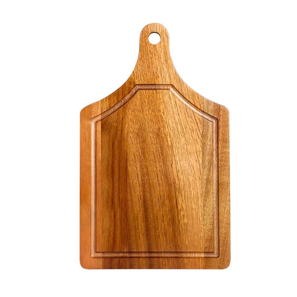 Tabla de Cortar de Madera, Tabla de Queso Madera Acacia con Asas Cortar(39 * 24 * 2cm)