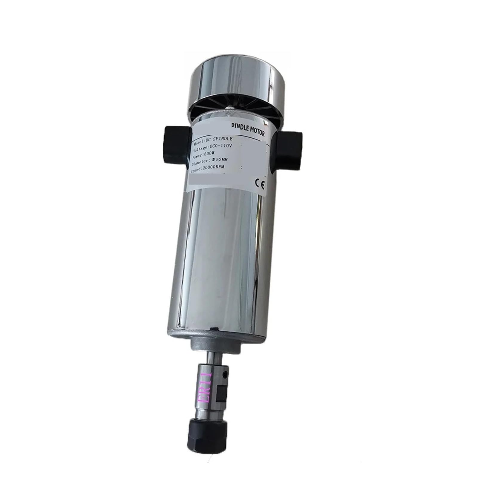 Zestaw silnika wrzeciona CNC chłodzony powietrzem 0,8 kW DC110V 20000 obr./min ER11/ Chuck 800 W silnik + regulator prędkości zasilacza do grawerowania do obróbki drewna(Model A)