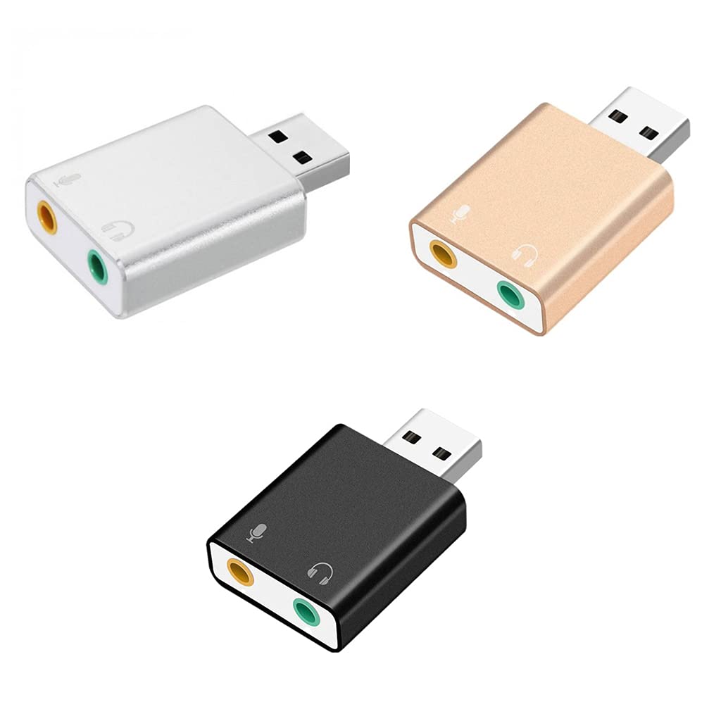 Scheda audio esterna USB 2.0 7.1 adattatore surround per PC apparecchiature analogiche e digitali Adattatore USB con microfono