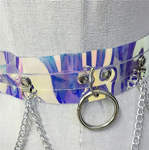 Women Faux Leather Harness Garter Belt Adjustable Waist Leg Body Caged With Punk Metal Chain(N06) #TOP6