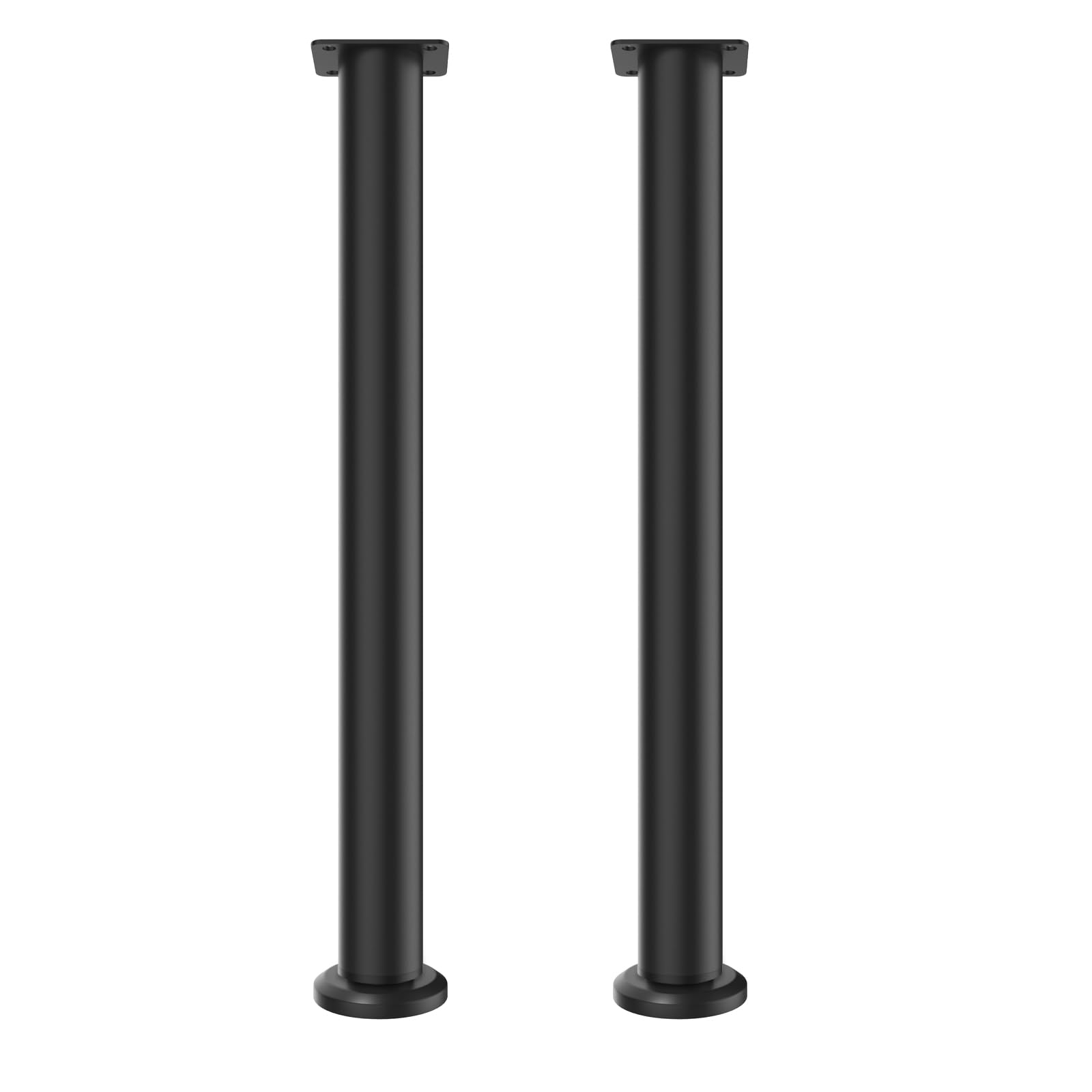 Lot de 2 Pieds de Table Réglables en Hauteur 72-110 cm – Pieds de Table Métalliques Robustes – Pied Bureau Réglable en Métal pour Table Haute, Bureau, Café, Restaurant – Charge Max 200 kg (Noir)