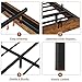 BTHFST Floating Bed Frame Queen Size with LED Lights, Industrial Wooden Metal Queen Platform Bed, Solid and Stable, Noise Free, No Box Spring Needed, Easy Assembly