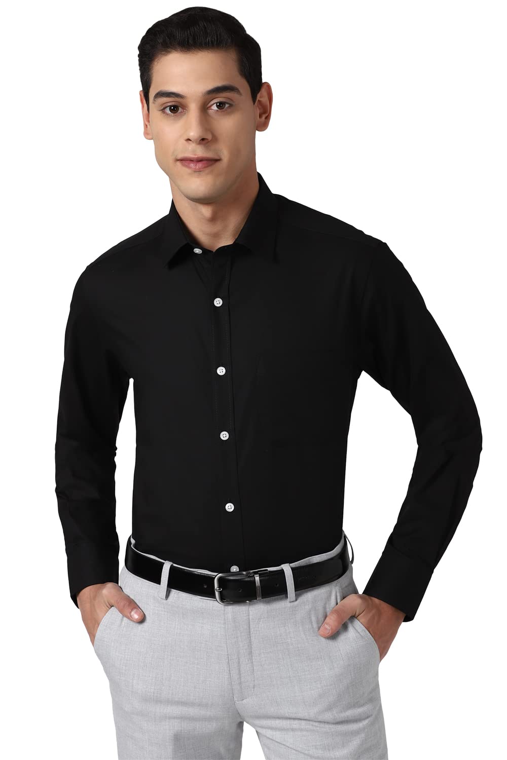 Peter England Men's Solid Regular Fit Shirt-picture-37