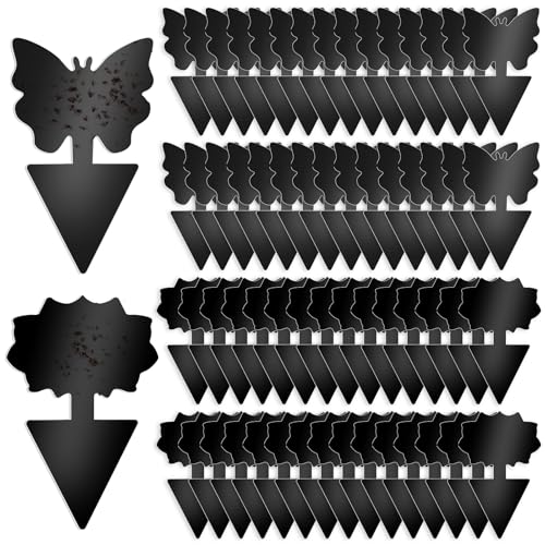 Fruit Fly Traps, 60 Pack Black Sticky Traps, Fungus Gnat Traps, Plant Fly Stickers for Indoor and...
