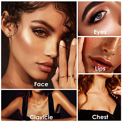 POPMISOLER 2 pcs Makeup Highlighter Stick & Cream Contour Stick, Natural Face Bronzer Stick Cool Toned Contour Kit for Beginners Waterproof Shimmer Highlight Stick, Brightening Foundation Stick - Image 7