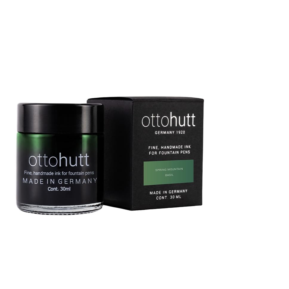 Otto HuttInk barrel in grass green, available in stylish design glasses with a capacity of 30 ml, scent of basil, dimensions: 4.7 x 4 cm, 949117