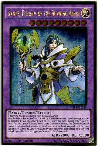 Dante, Pilgrim of The Burning Abyss (PGL3-EN058) - Premium Gold: Infinite Gold - 1st Edition - Gold Rare